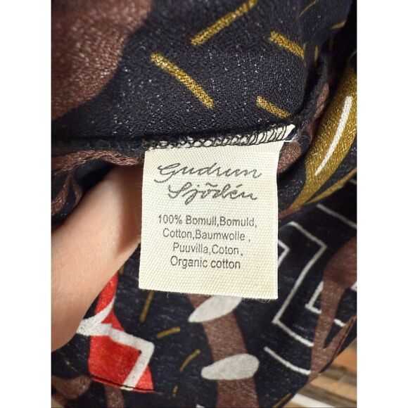 Gudrun Sjödén women's cotton kimono duster multicolor floral pattern size S/M - Picture 5 of 8